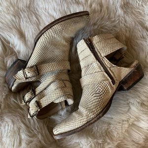 Freebird Snakeskin Booties